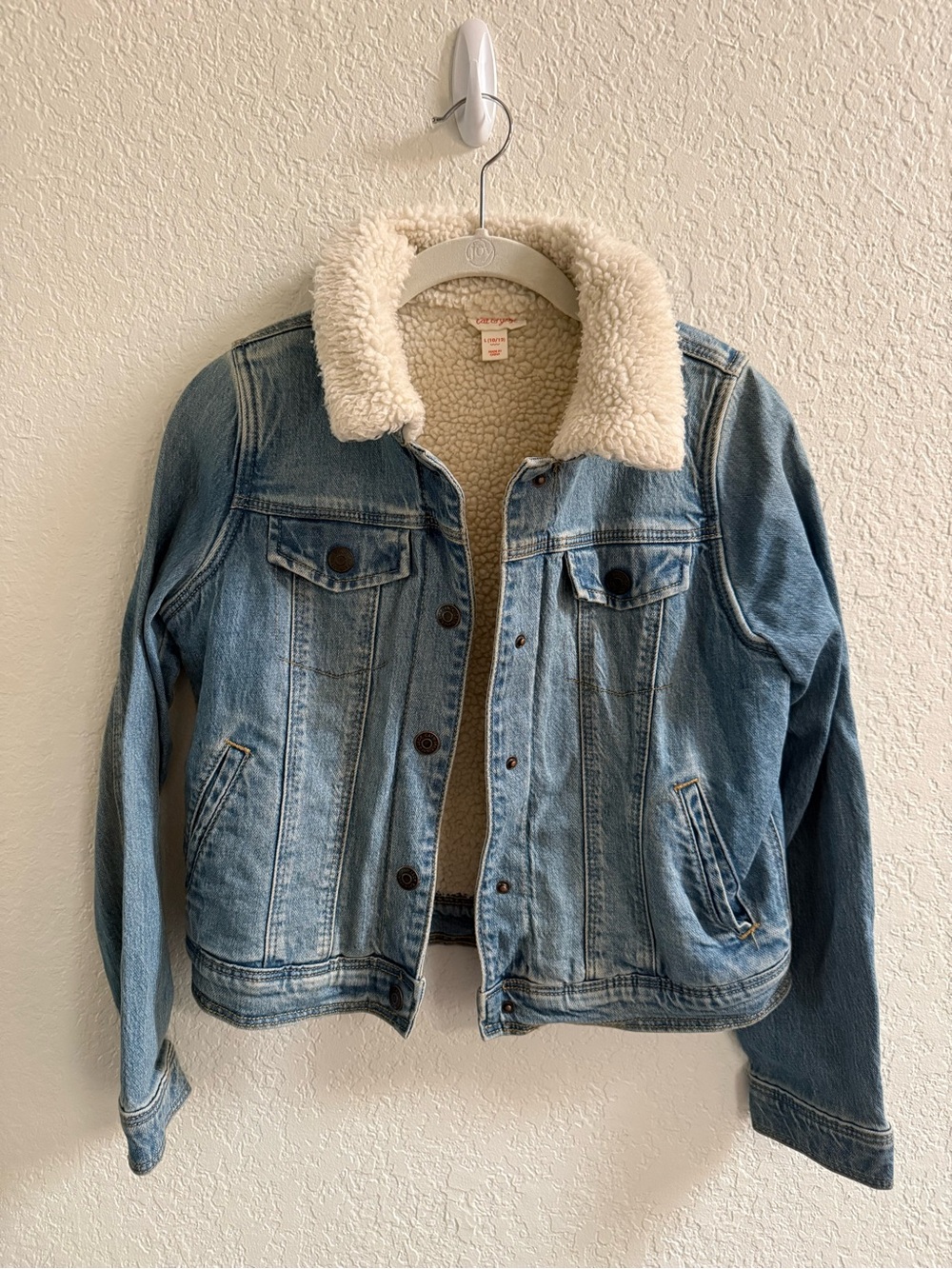 Cat & Jack Light Blue Sherpa Denim Jacket